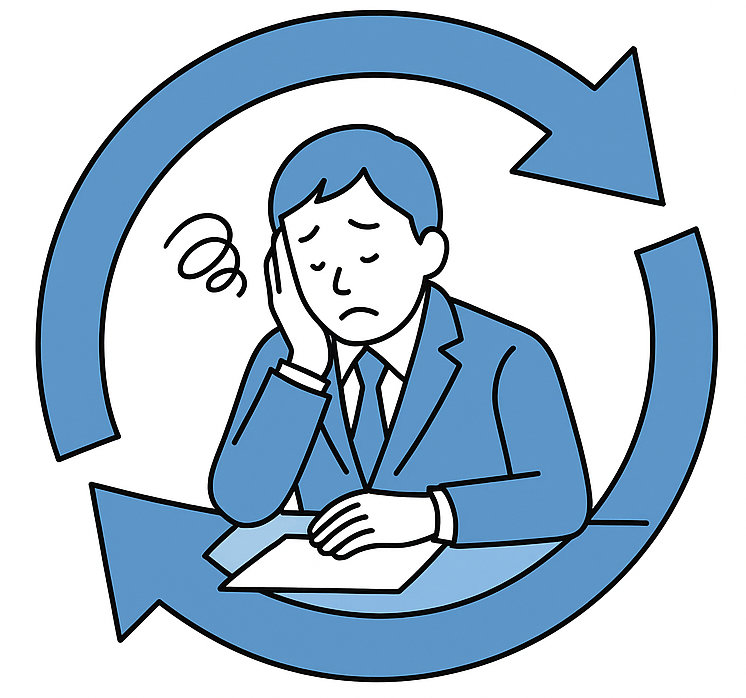 このまま悩んでると、対策が進まずに時間だけが過ぎて悪い循環に入っている・・・